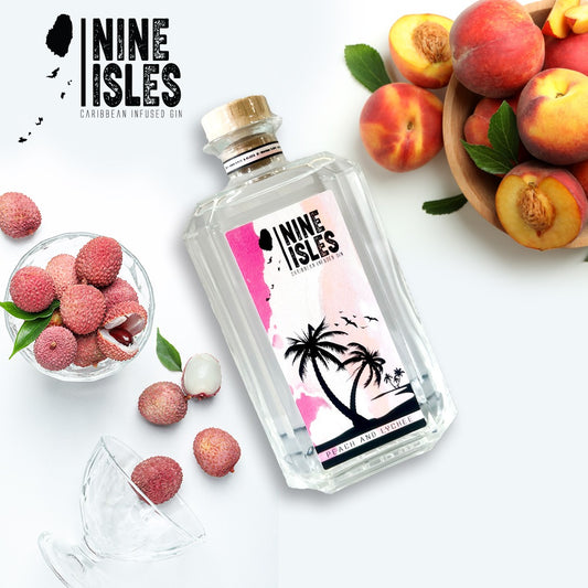 Nine Isles Peach and Lychee Infused Gin