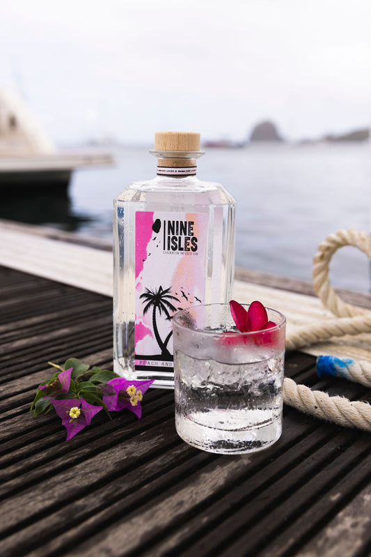 Nine Isles Peach and Lychee Infused Gin
